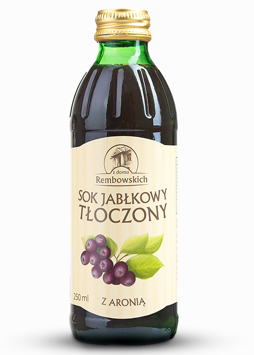 Sok jabłkowy tłoczony nieklarowny z aronią